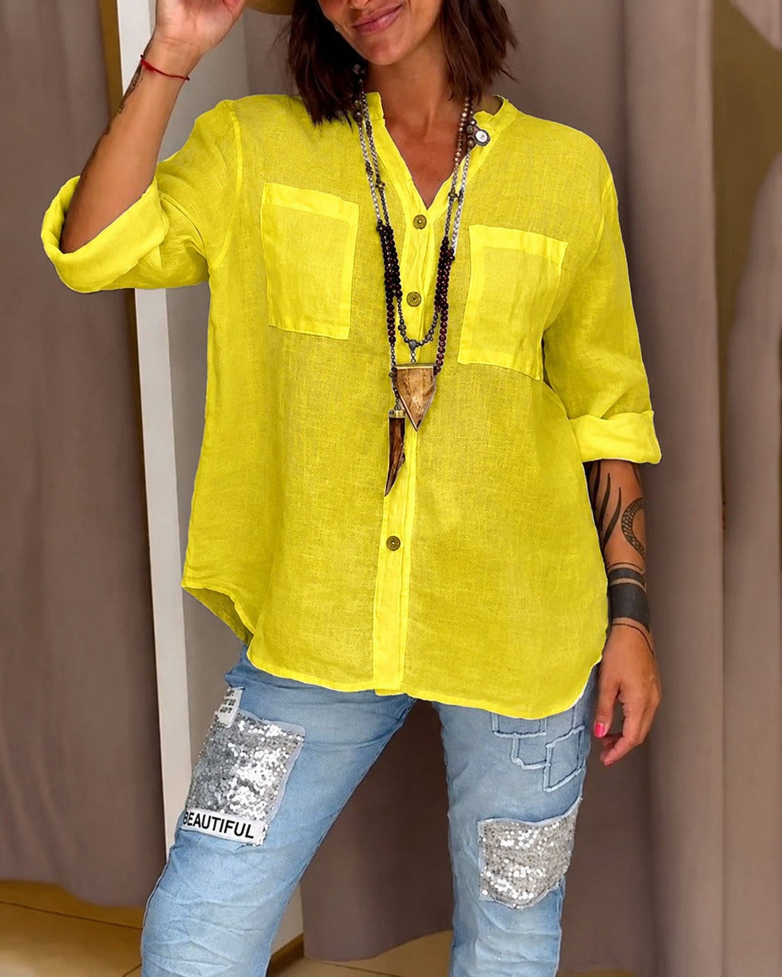 Farrah - Locker geschnittenes, bequemes Shirt