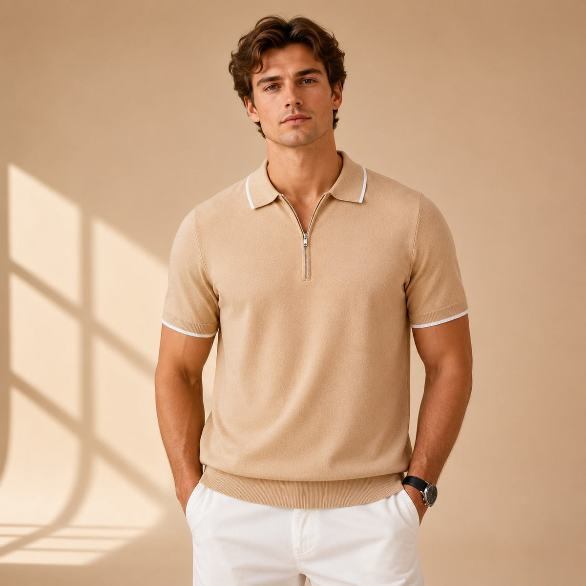 Leonard - Freizeit-Poloshirt mit Zipper