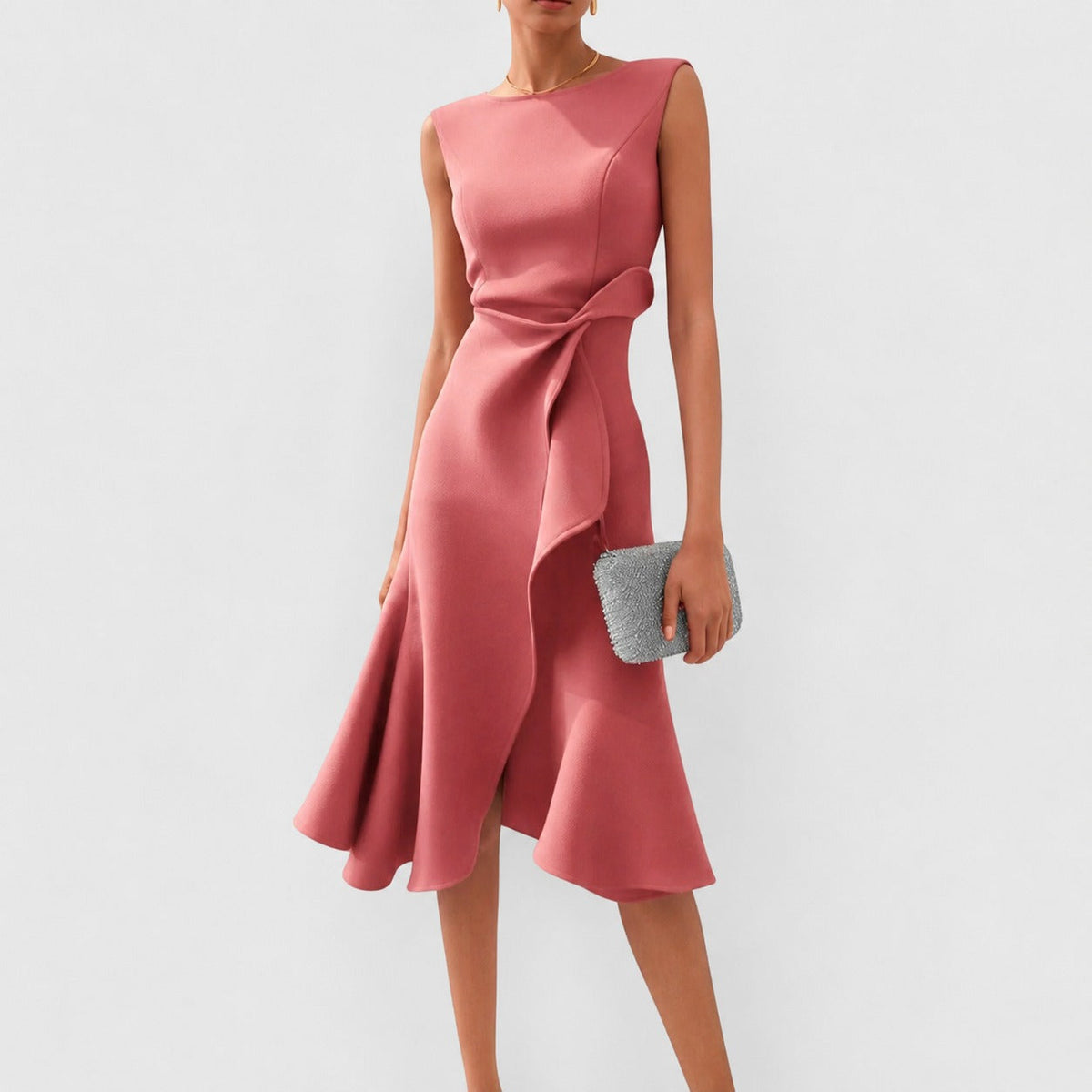 Stella - Elegantes ärmelloses Midikleid
