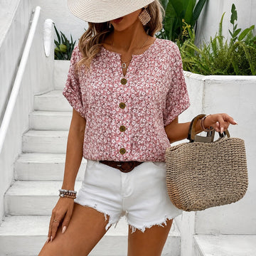 Lina - Sommeroberteil mit floralen Mustern und weiblichem Charme