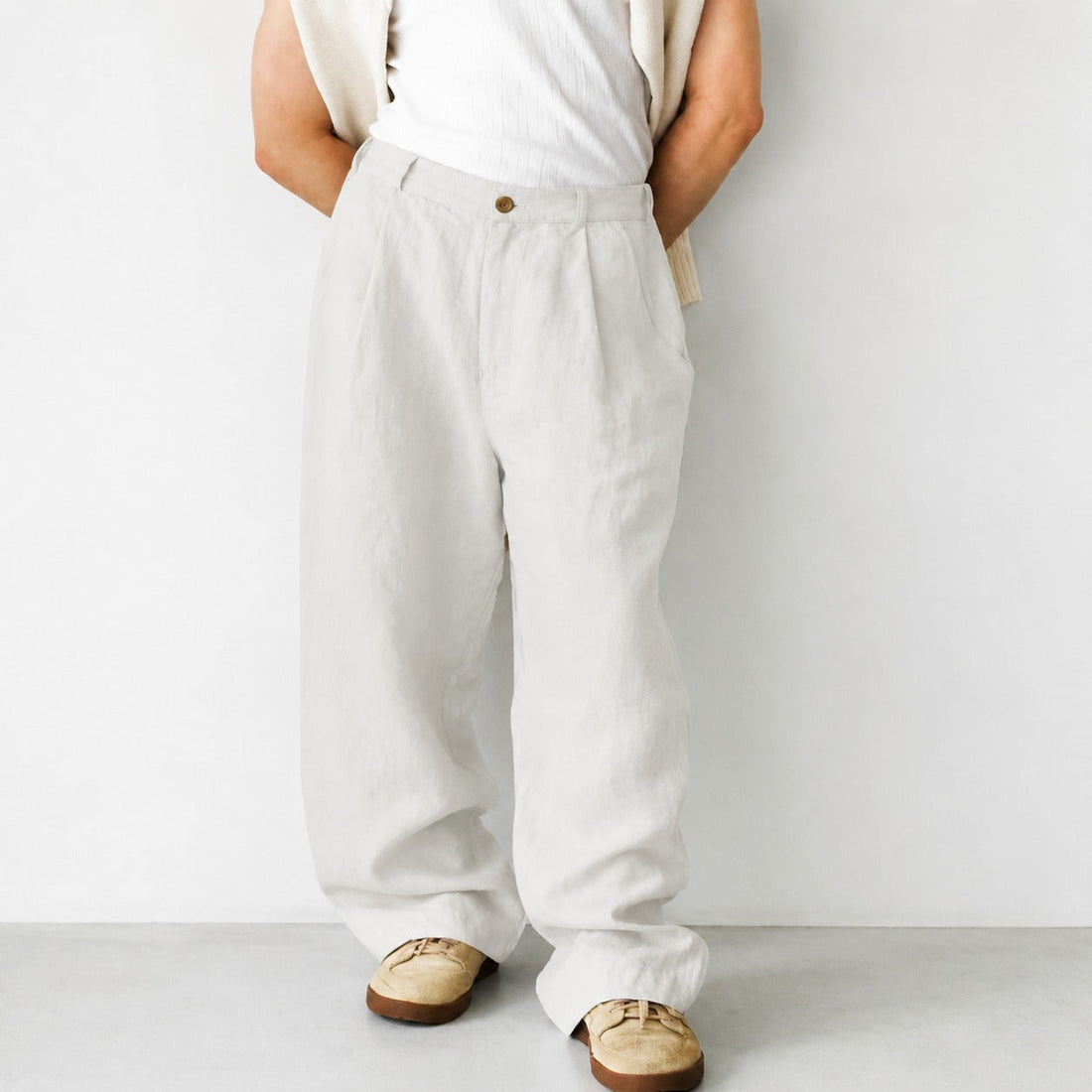 Hashim - Komfortable, locker geschnittene Bundfaltenhose