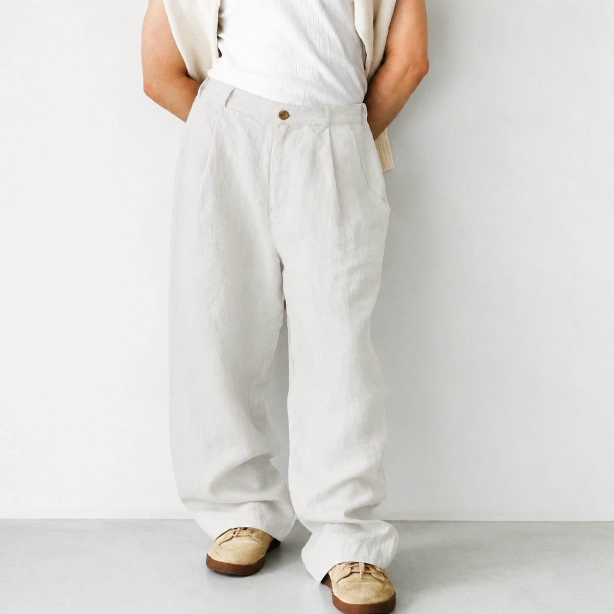 Hashim - Komfortable, locker geschnittene Bundfaltenhose