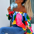 Priya - Modische Bunte Bluse