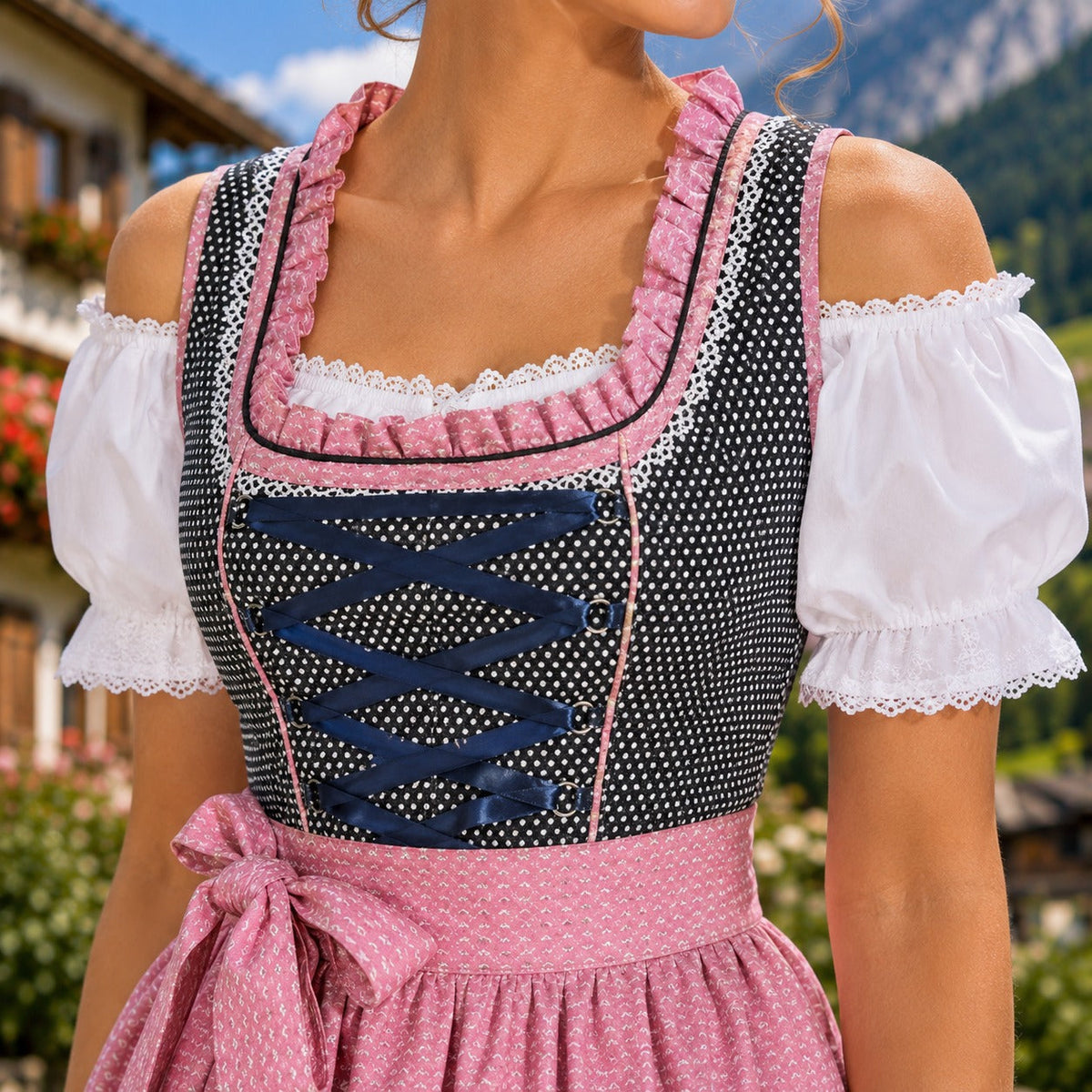 Abbie - Traditionelles und luftiges Dirndl für das Oktoberfest (Futter nicht enthalten)