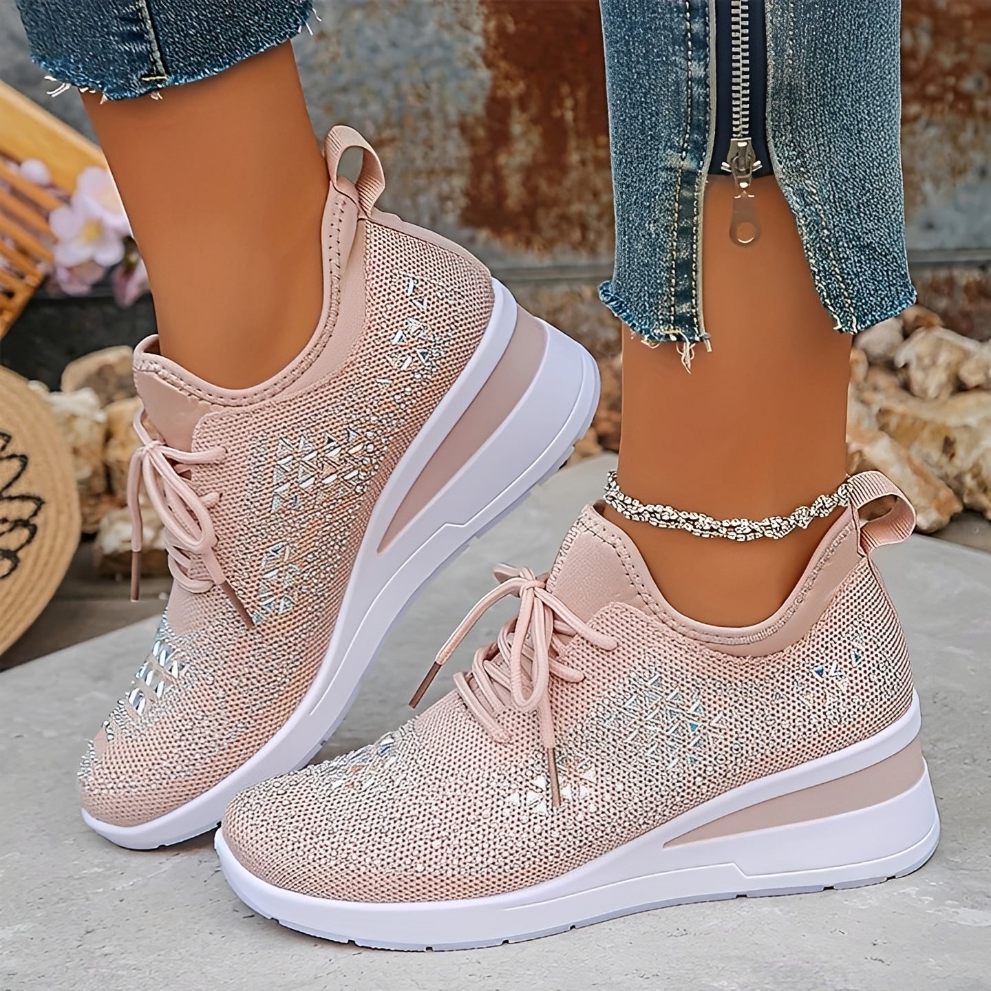 Elodie - Trendige und bequeme Sneakers mit schimmernden Details