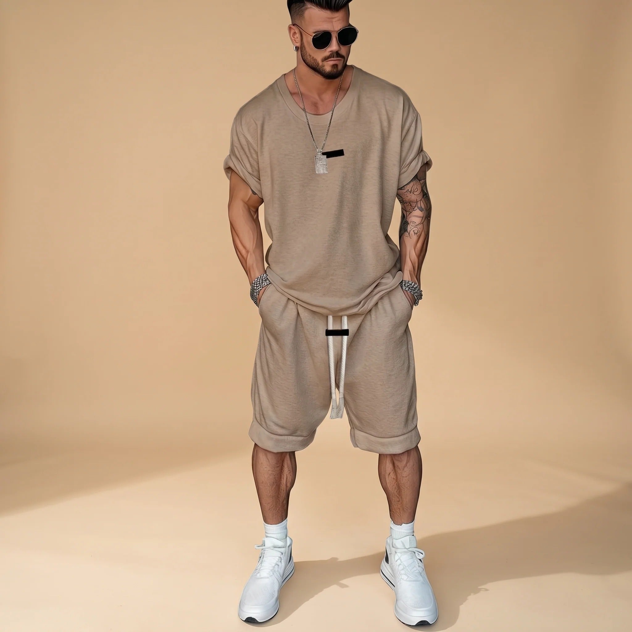 Alan - Lässiges Hemd-Shorts-Set