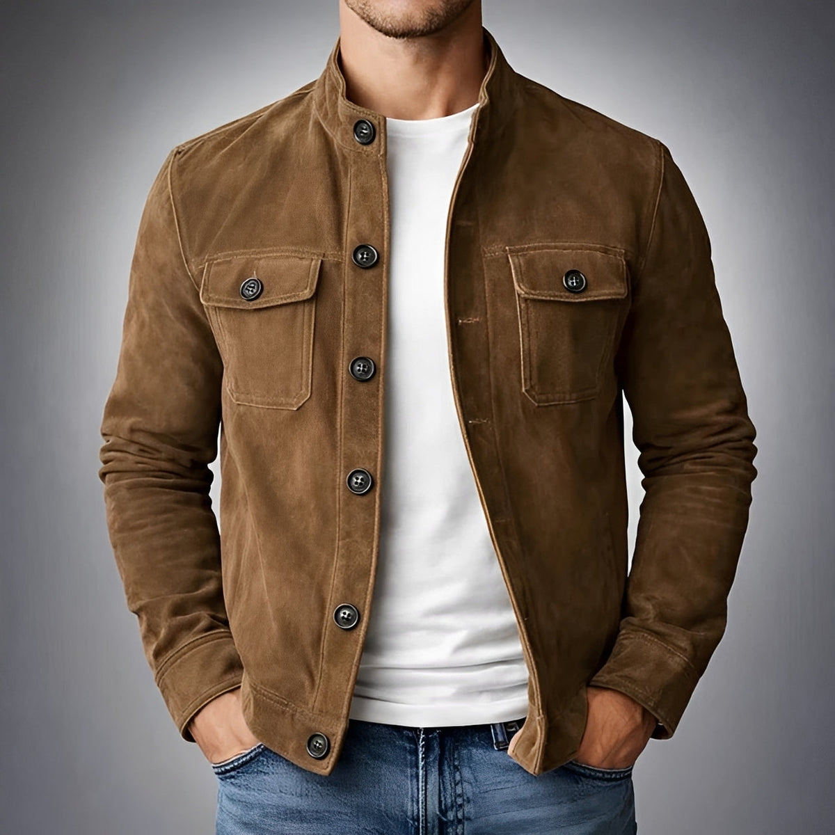 Gideon - Leichte Jacke mit Knopfleiste