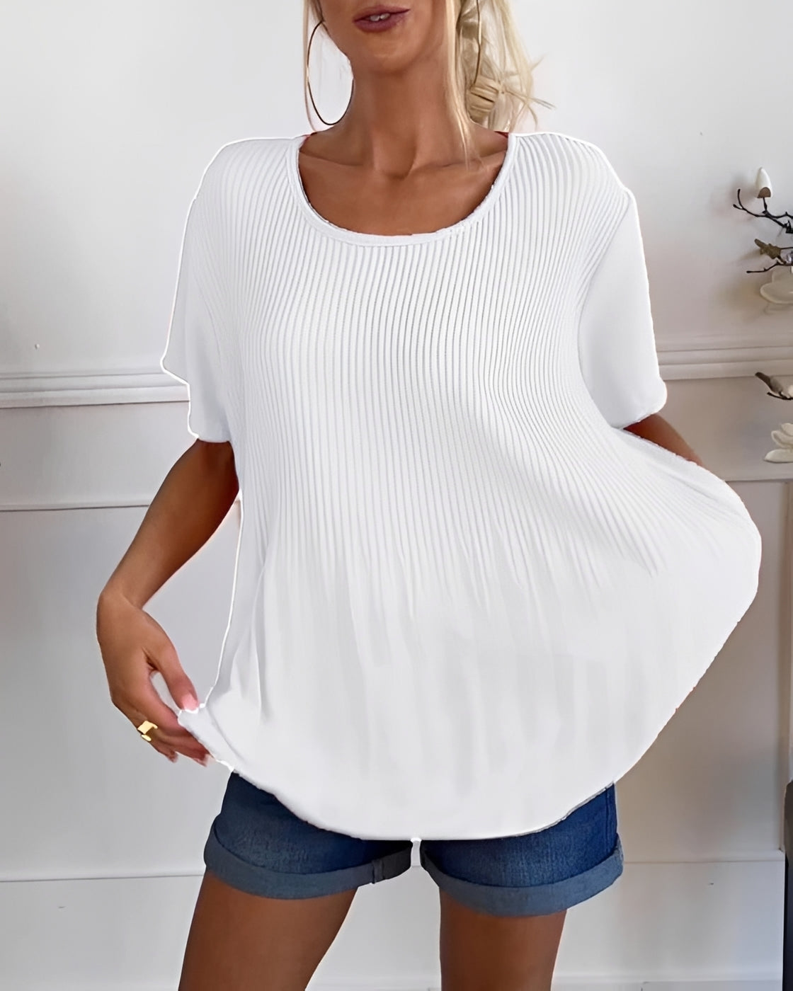 Faye - Locker geschnittene Bluse mit Falten