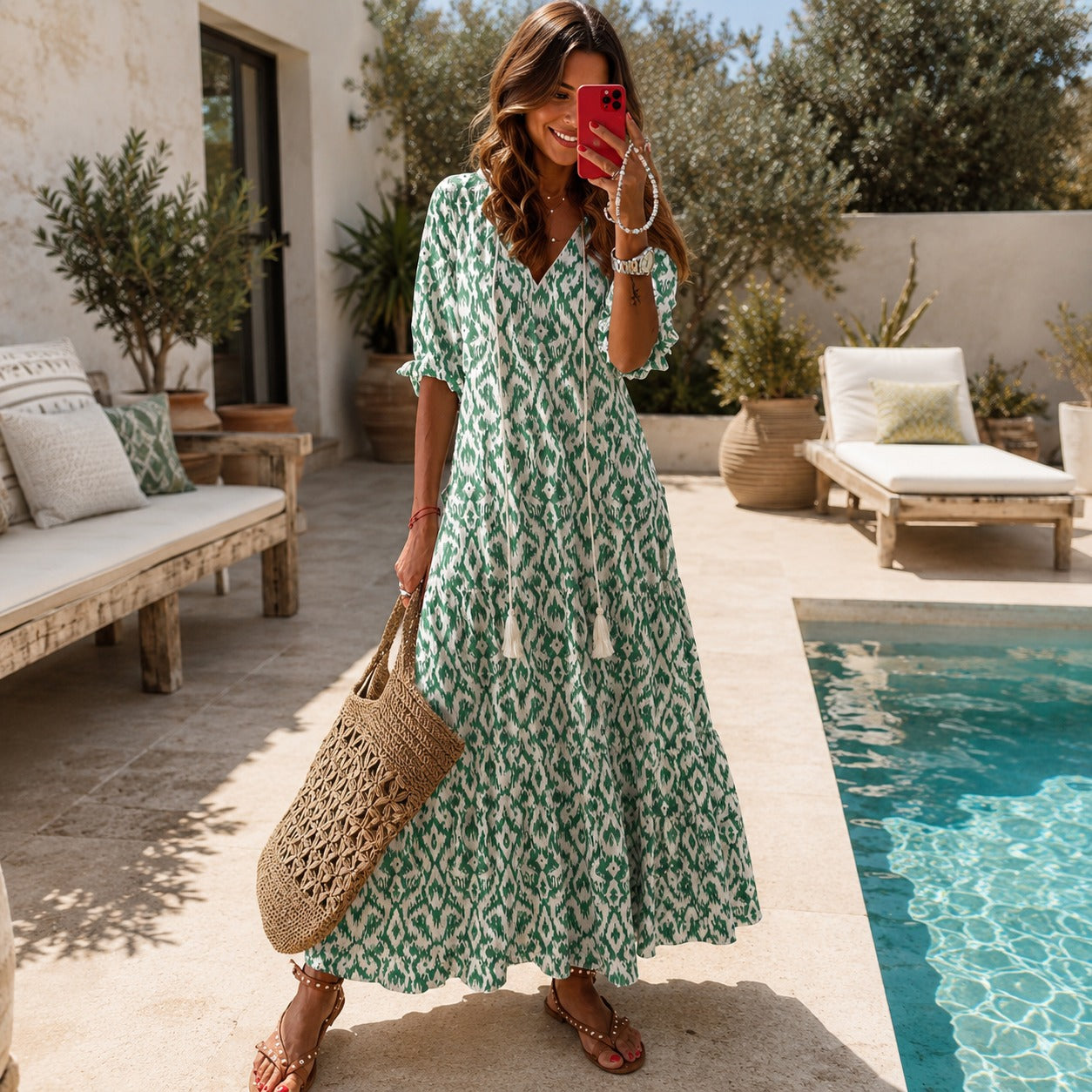 Lindsay - Leichtes Boho-Kleid mit Verzierungen