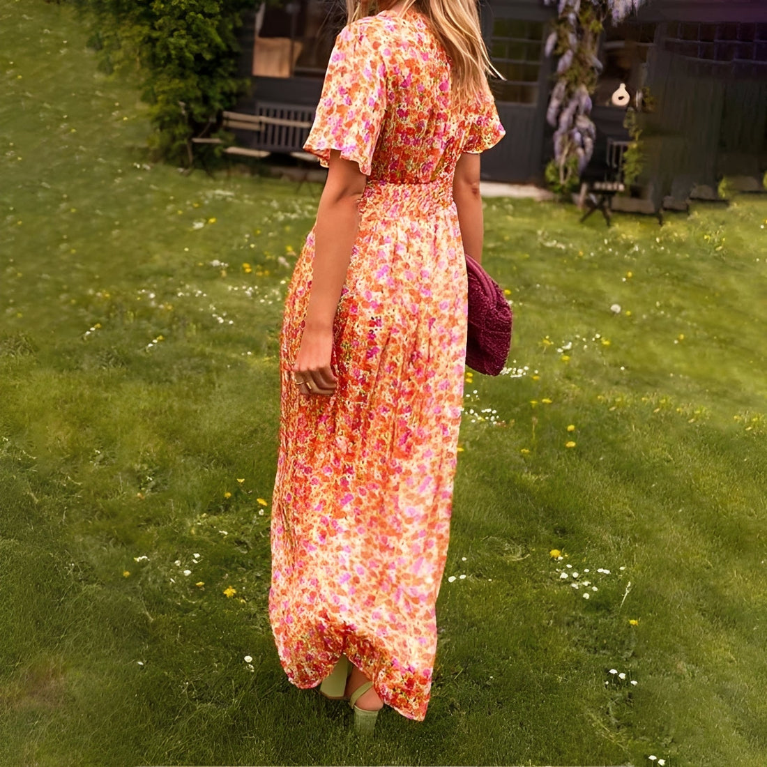 Ophelia - Elegantes Kleid mit V-Ausschnitt
