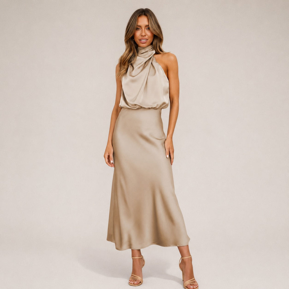 Lillie - Stilvolles Neckholder-Kleid