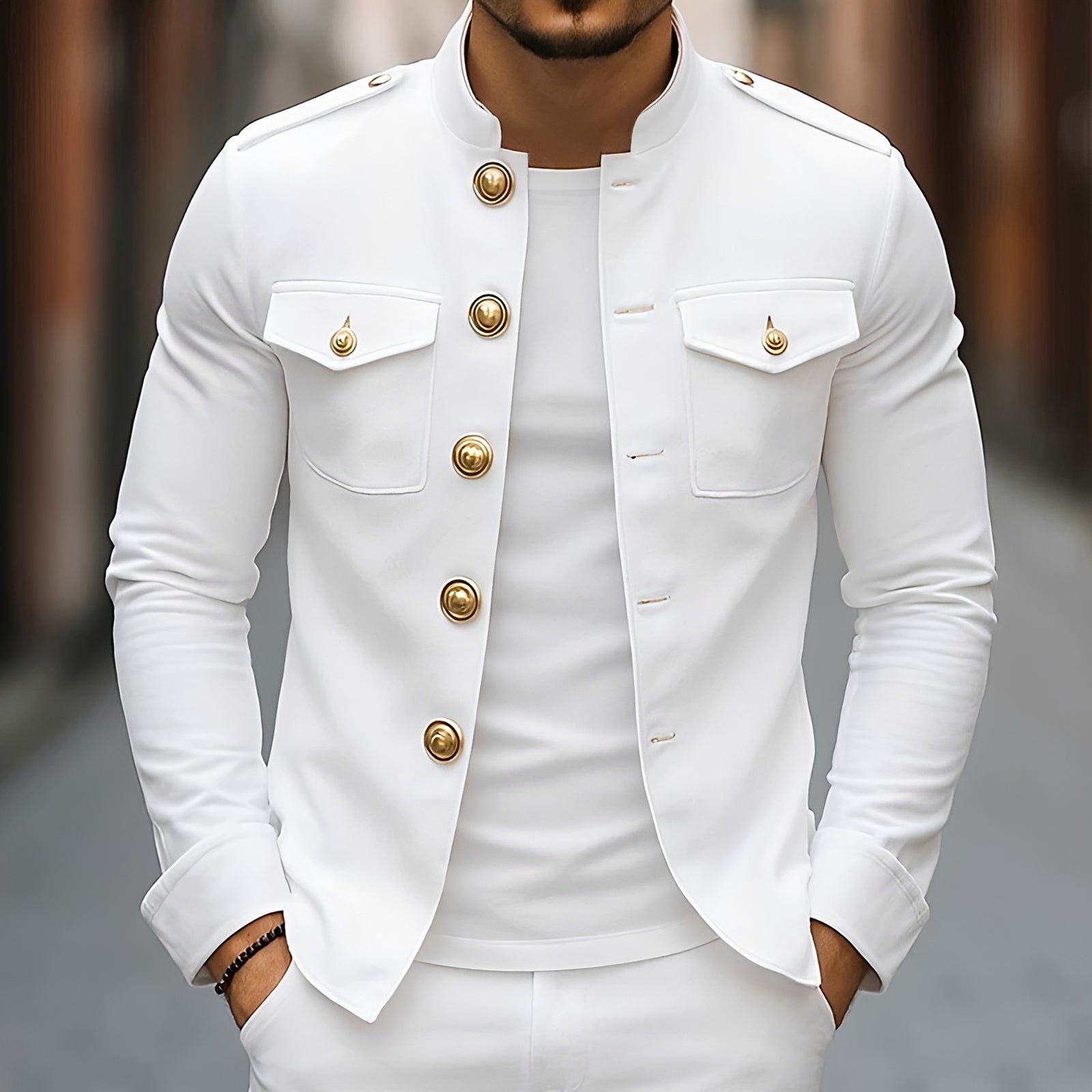 Leighton - Komfortable Jacke mit traditionellen Knöpfen