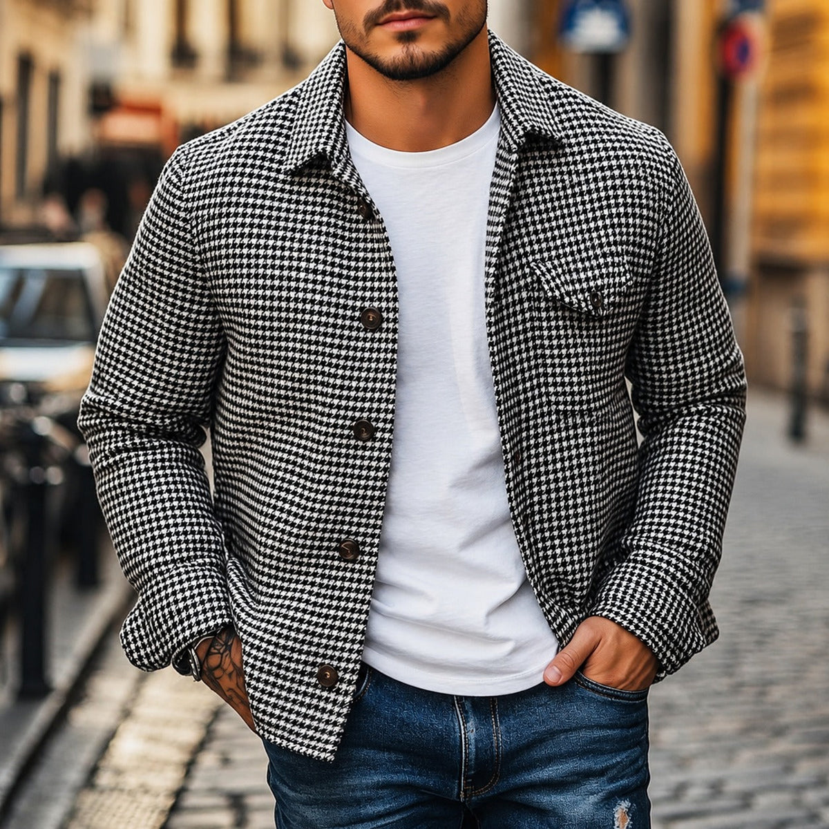 Andrew - Retro-Jacke im traditionellen Hemdenschnitt
