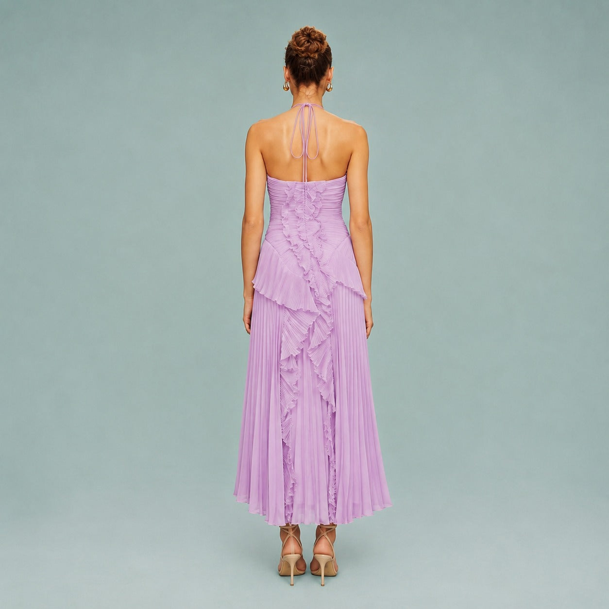 Bequemes - Einfaches One-Shoulder-Maxikleid