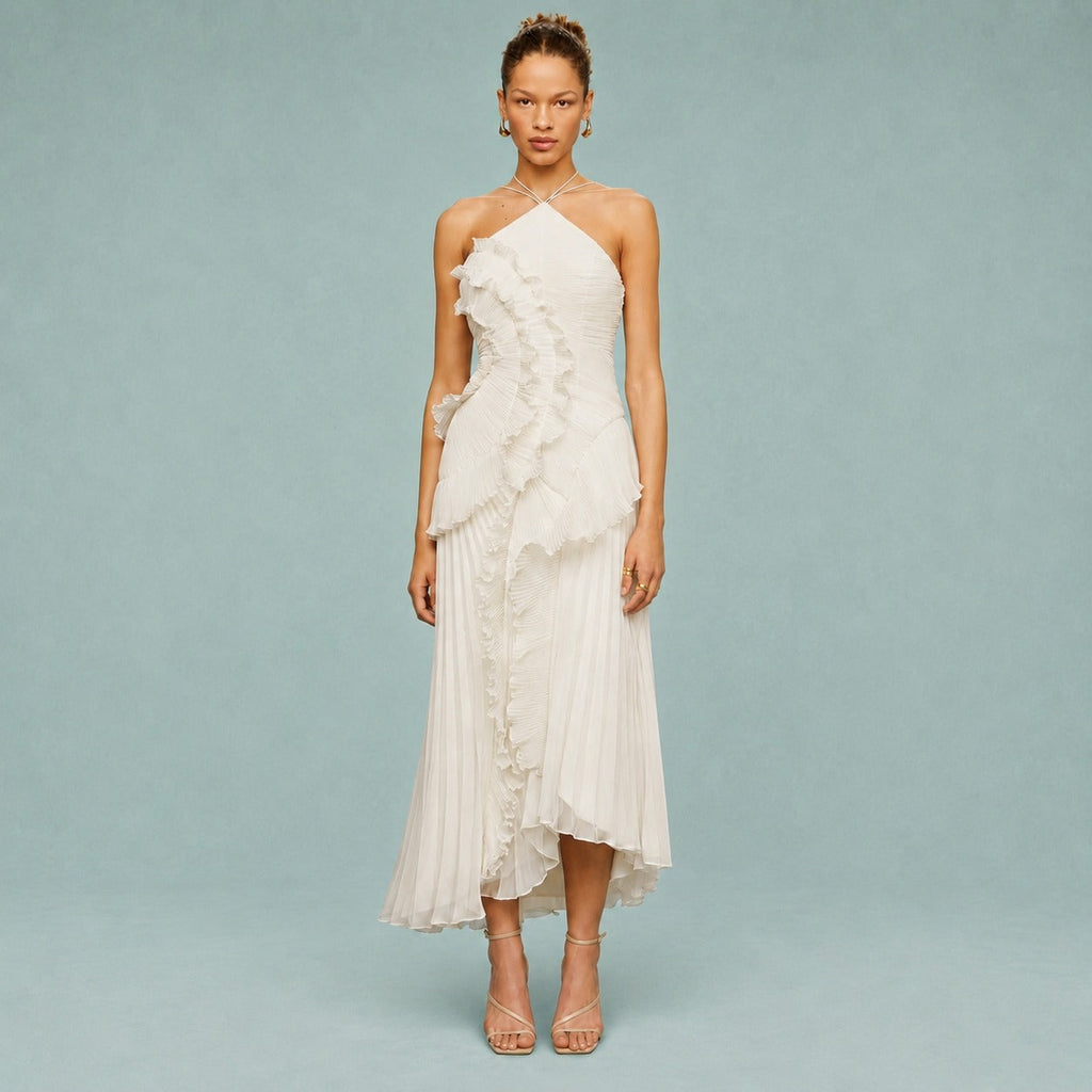 Bequemes - Einfaches One-Shoulder-Maxikleid