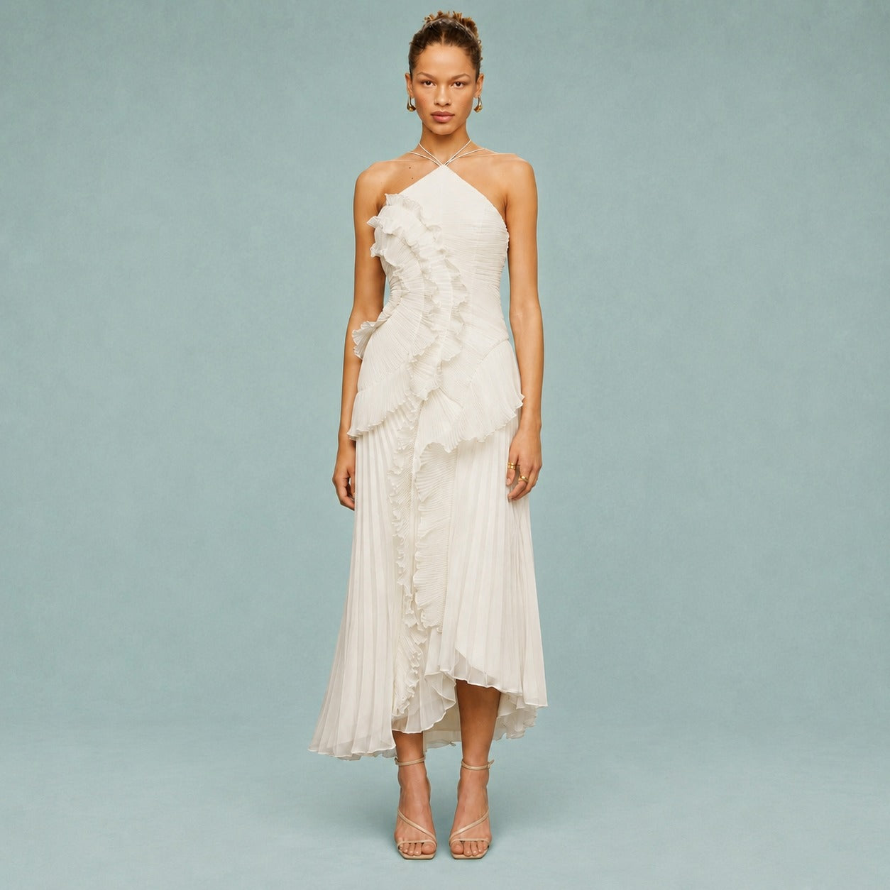 Bequemes - Einfaches One-Shoulder-Maxikleid