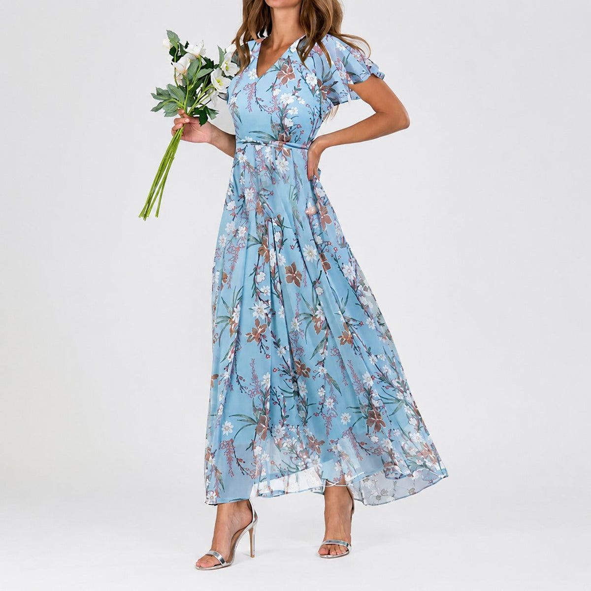 Lea - Ein vielseitiges Midikleid mit floralem Print für jede Gelegenheit