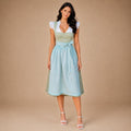 Evelyn - Leichtes Midikleid für das Oktoberfest mit kurzen Ärmeln