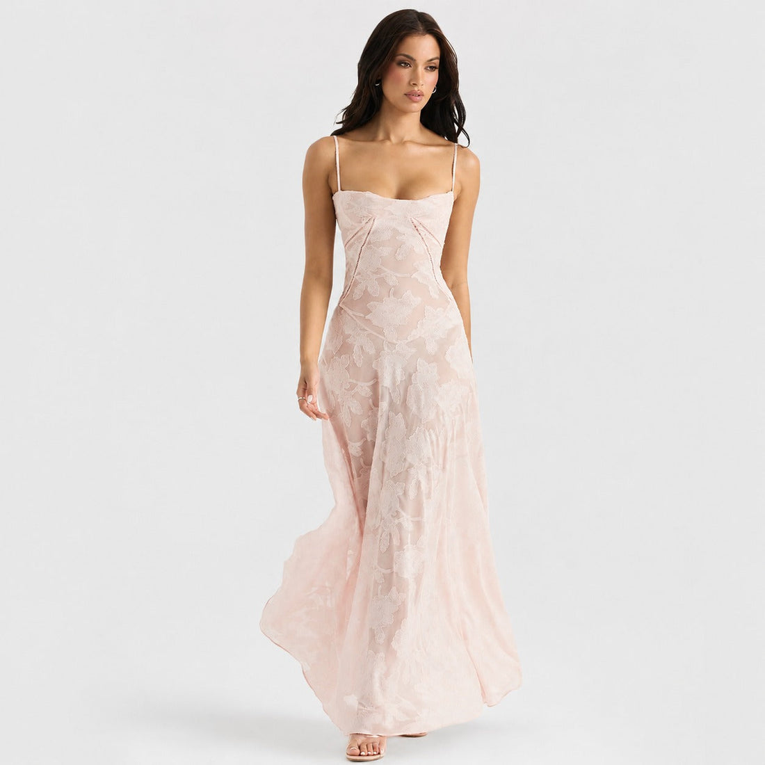 Jazmine - Elegantes, figurbetontes langes Kleid