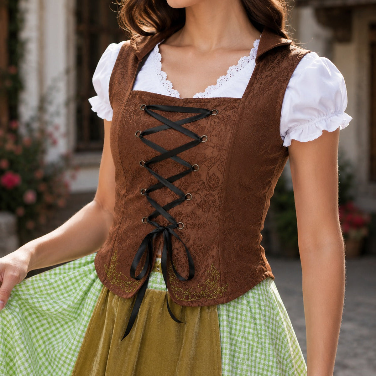 Massey - Komfortables Festtags-Midikleid für das Oktoberfest (Futter nicht enthalten)