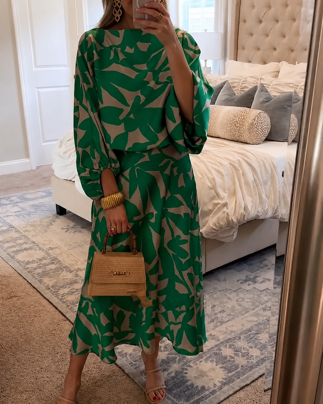 Leanne - Elegantes Kleid mit voluminösen Ärmeln
