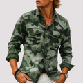 Jeffrey - Cargohemd mit Camouflagemuster und Reverskragen