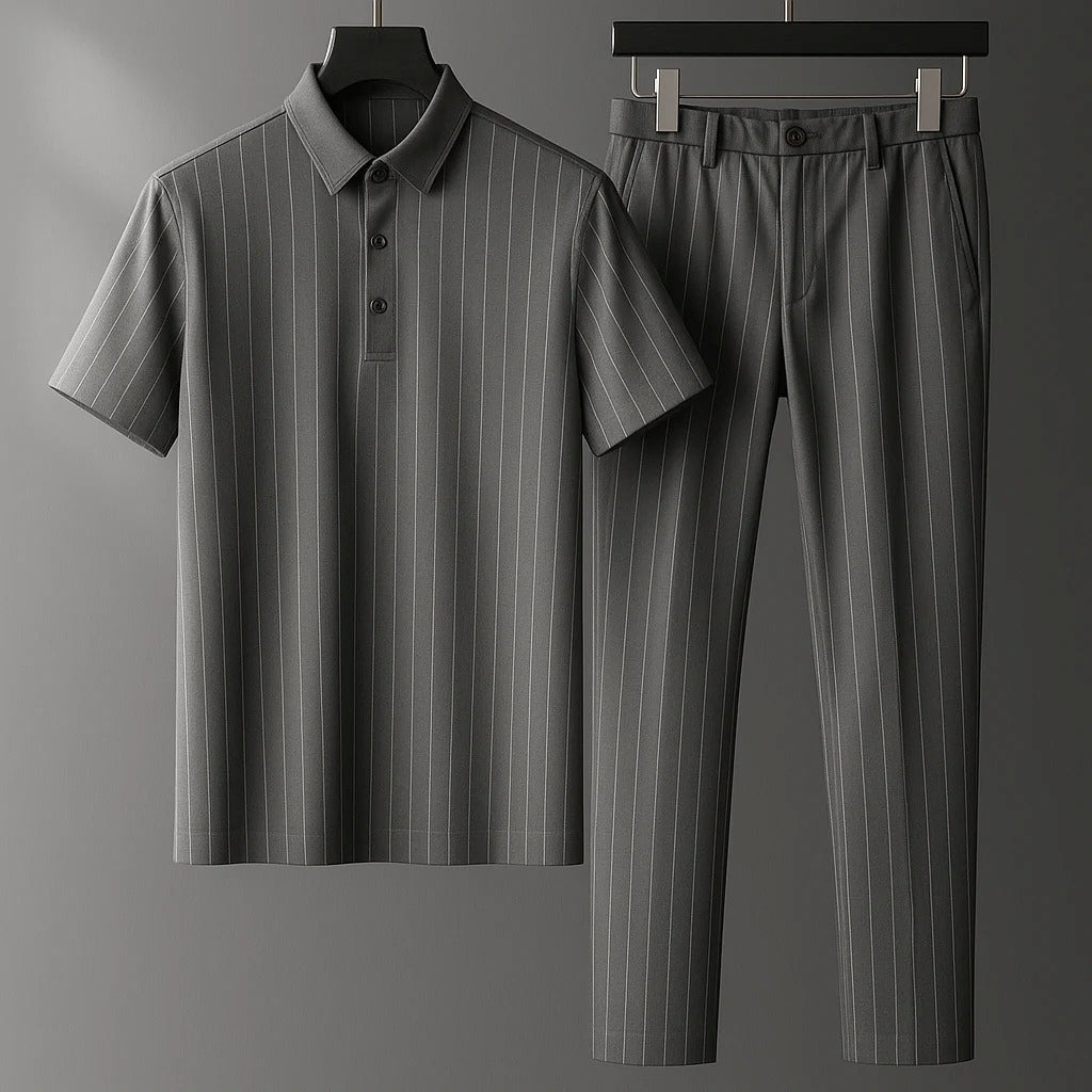 Donny - Komfortables gestreiftes Polo-Set
