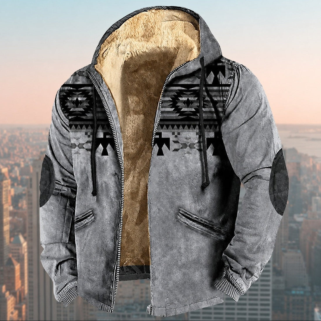 Laszlo - Herren-Hoodie mit Tribal-Muster
