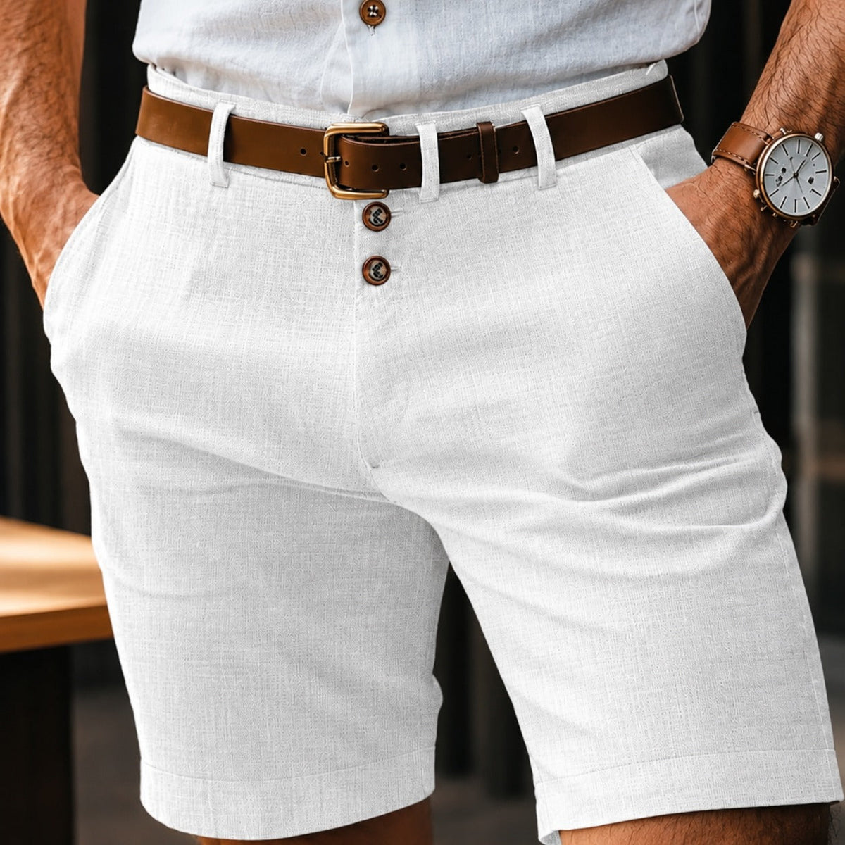 Herbie - Komfortable Hose mit Knopfdetails