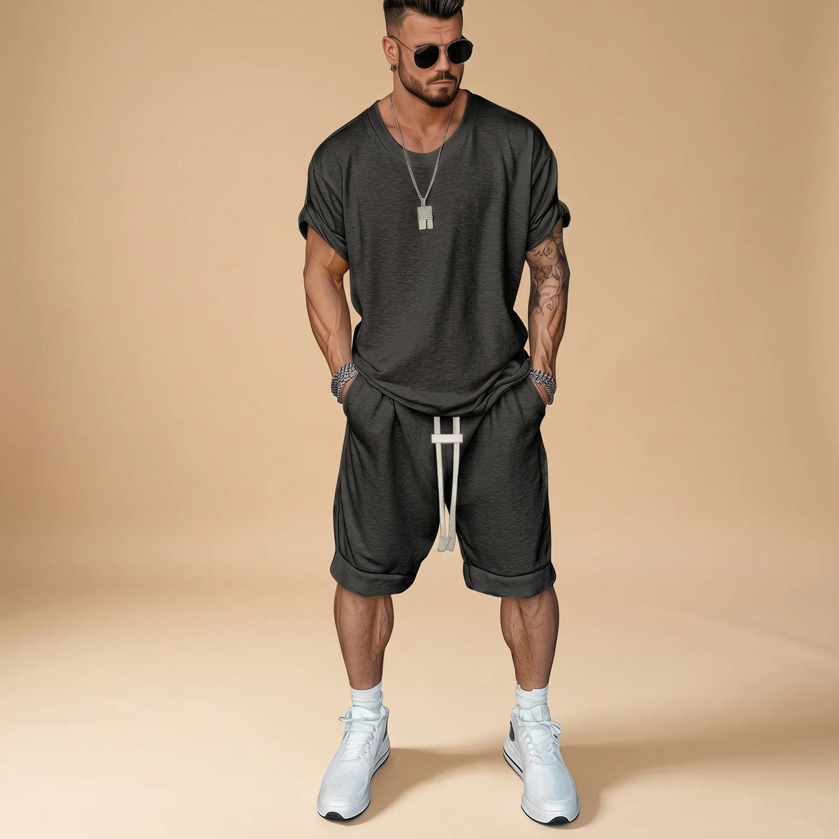 Alan - Lässiges Hemd-Shorts-Set