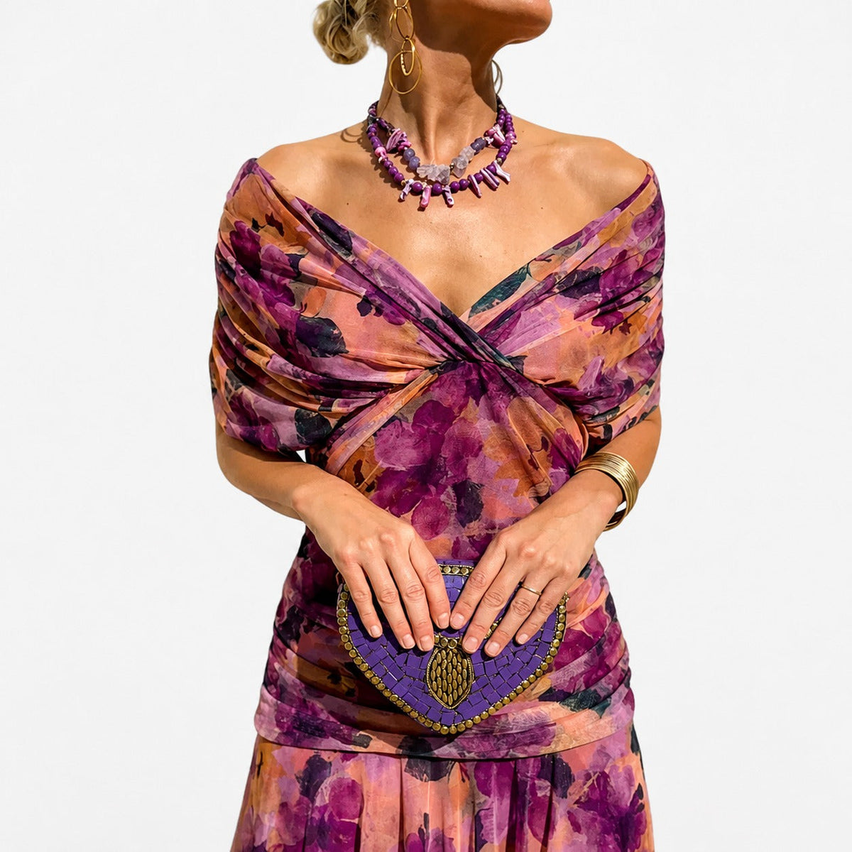 Bernice - Elegantes Maxikleid mit Drapierungen