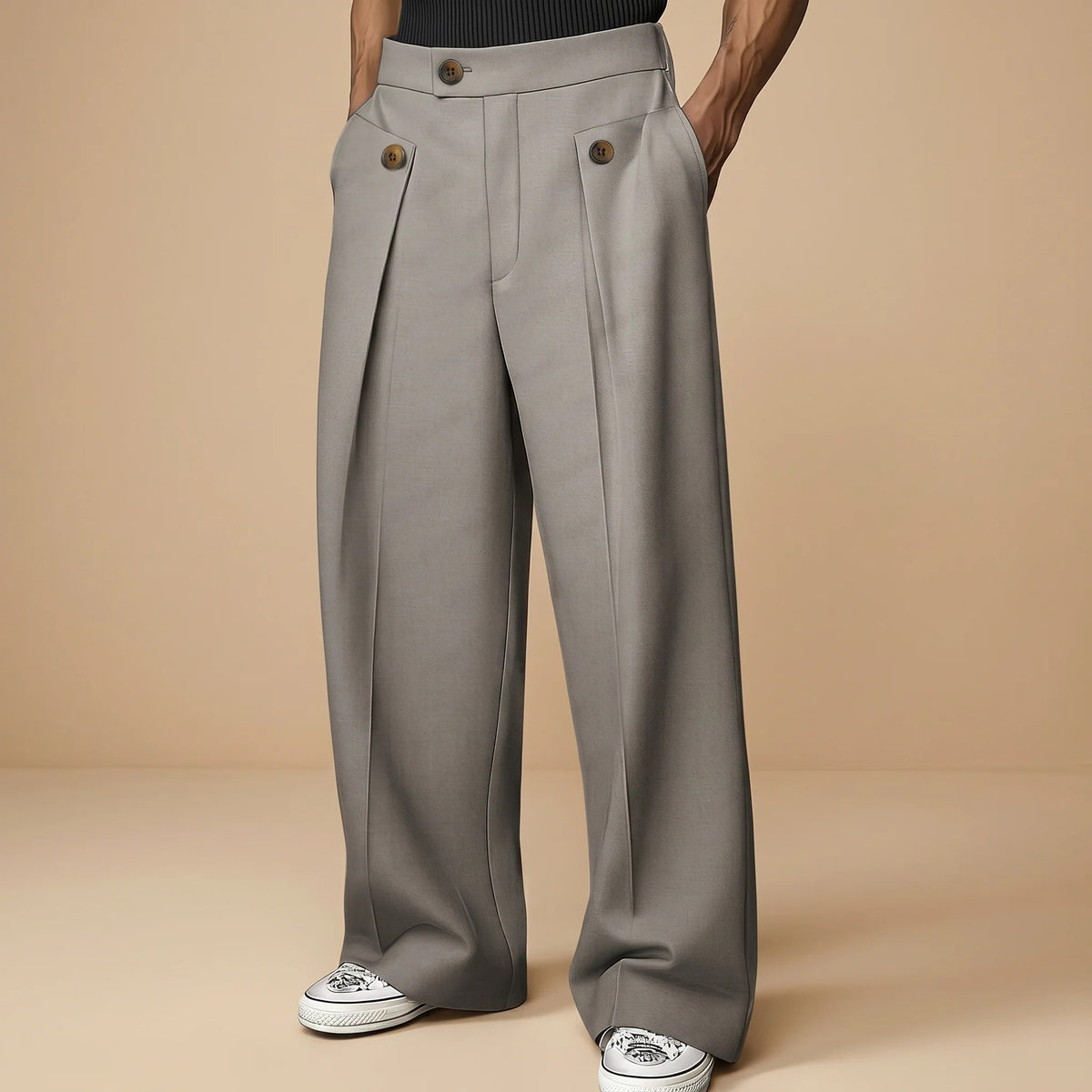 John - Schicke Weite Hose mit Hohem Bund