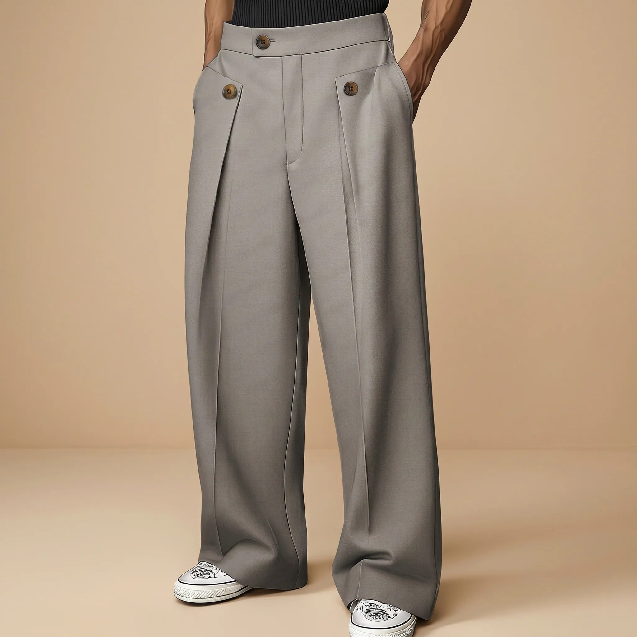 John - Schicke Weite Hose mit Hohem Bund
