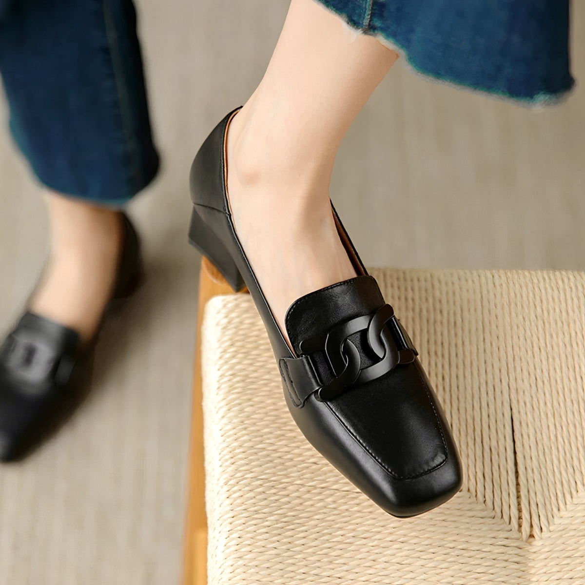 Maisha - Modische Mokassin-Schuhe mit Absatz