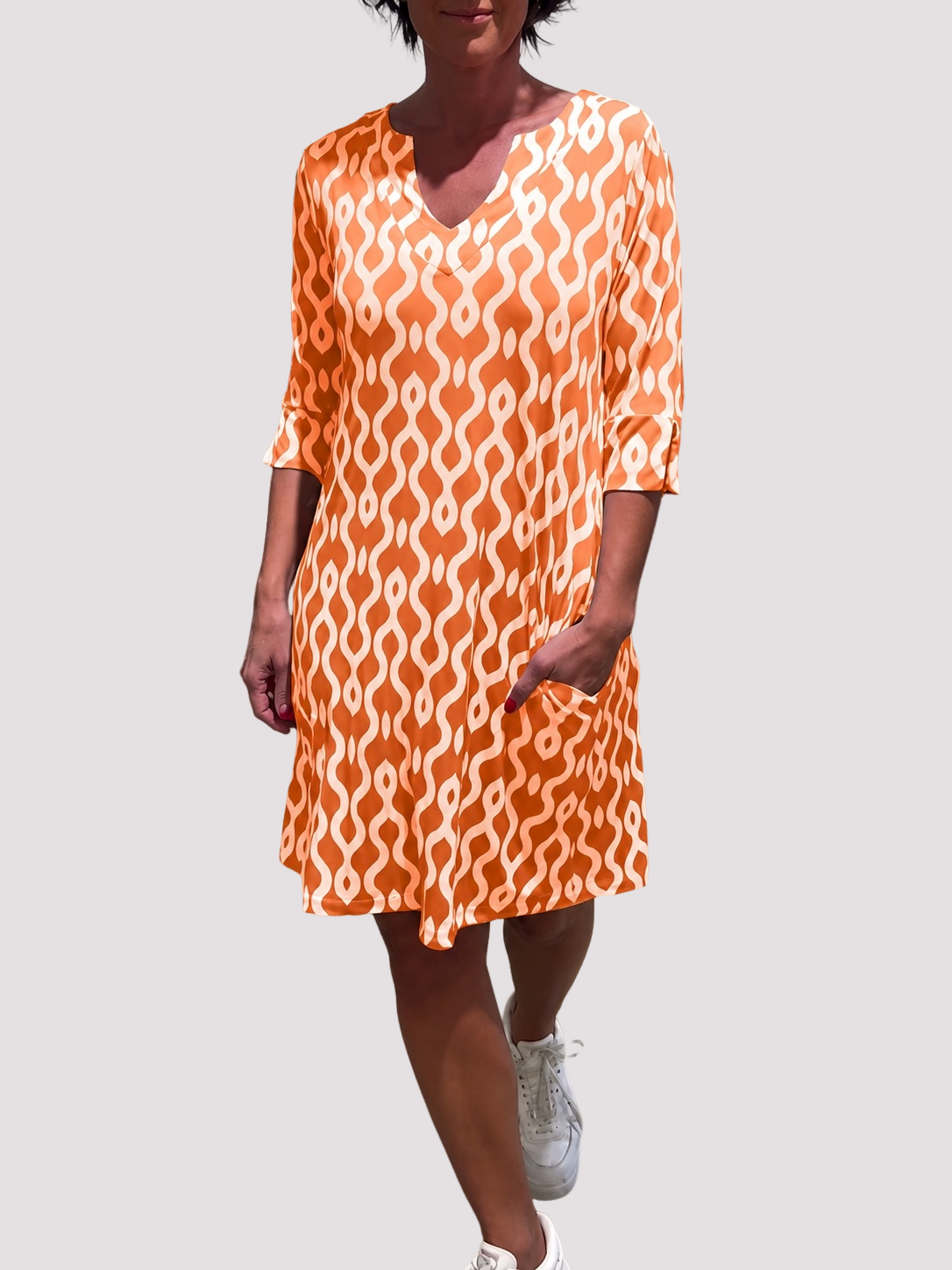 Jazmin - Angenehmes Midikleid mit Rüschen