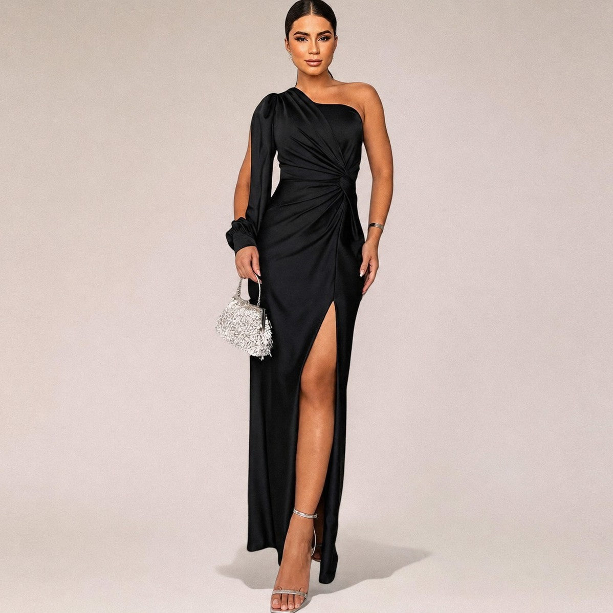 Marianne - Stylisches Kleid mit asymmetrischem Schulter-Design