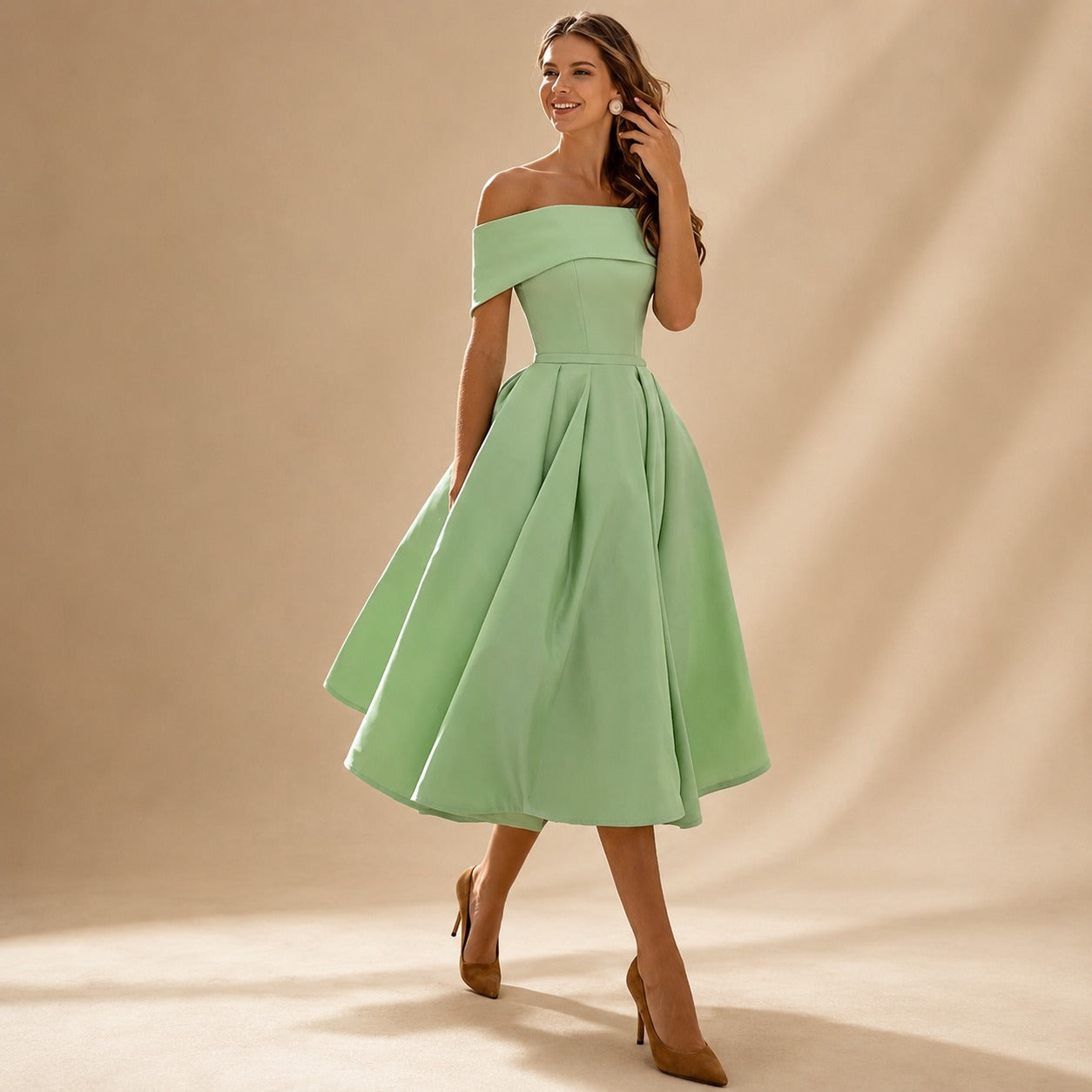 Erika - Schickes Kleid mit offenen Schultern