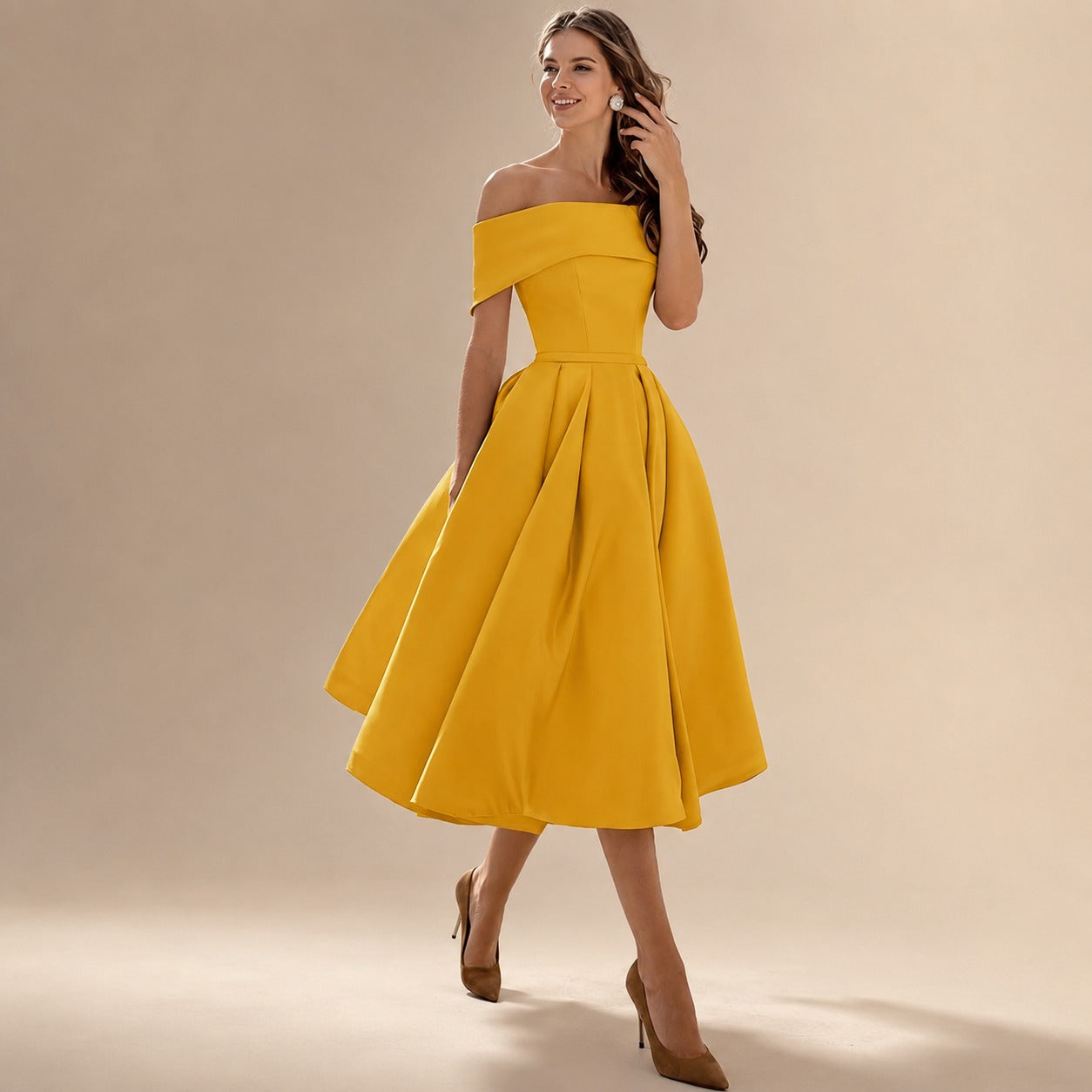 Erika - Schickes Kleid mit offenen Schultern