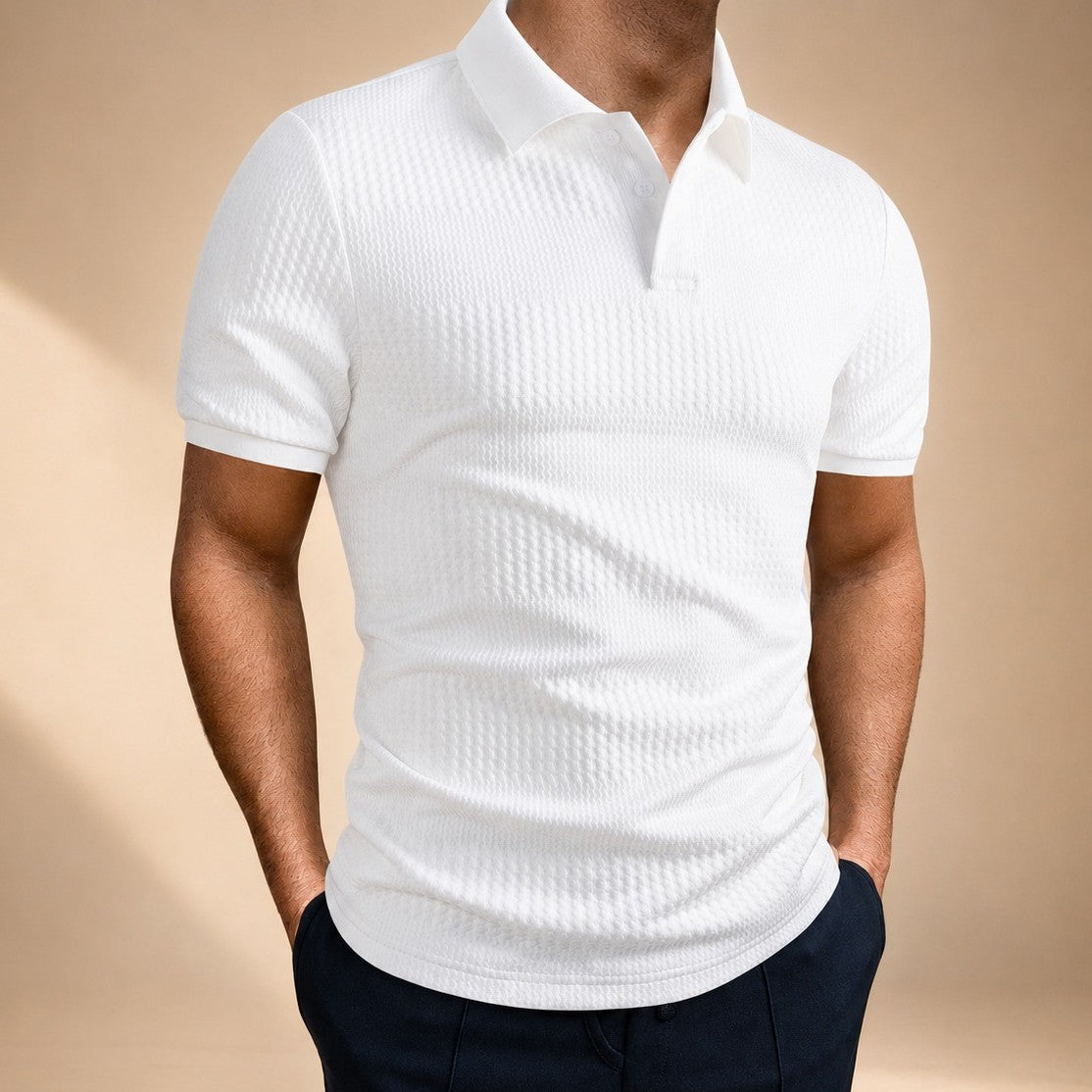 Robyn - Locker geschnittenes Poloshirt mit Muster