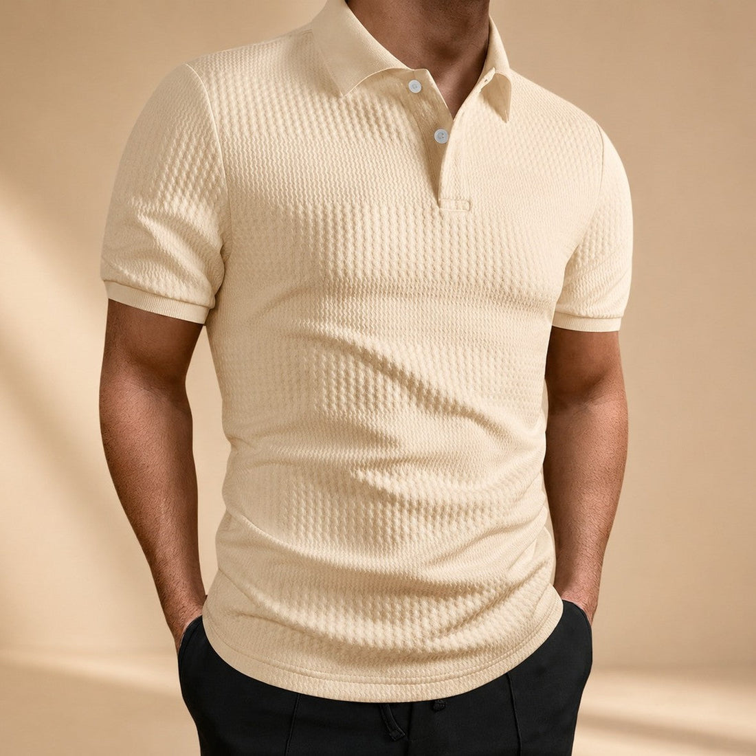 Robyn - Locker geschnittenes Poloshirt mit Muster