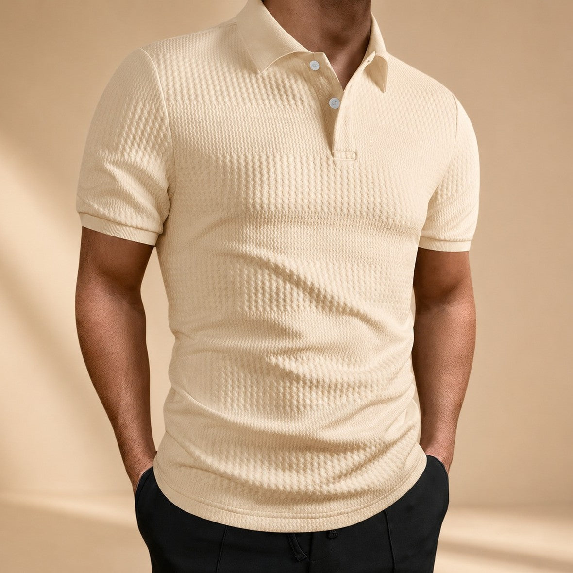 Robyn - Locker geschnittenes Poloshirt mit Muster