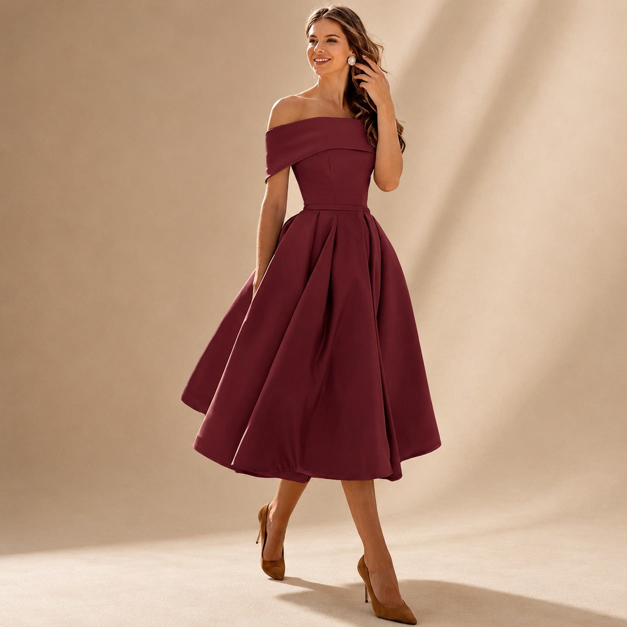 Erika - Schickes Kleid mit offenen Schultern