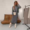 Odette - Komfortables Set mit Kleid und Rollkragenpullover