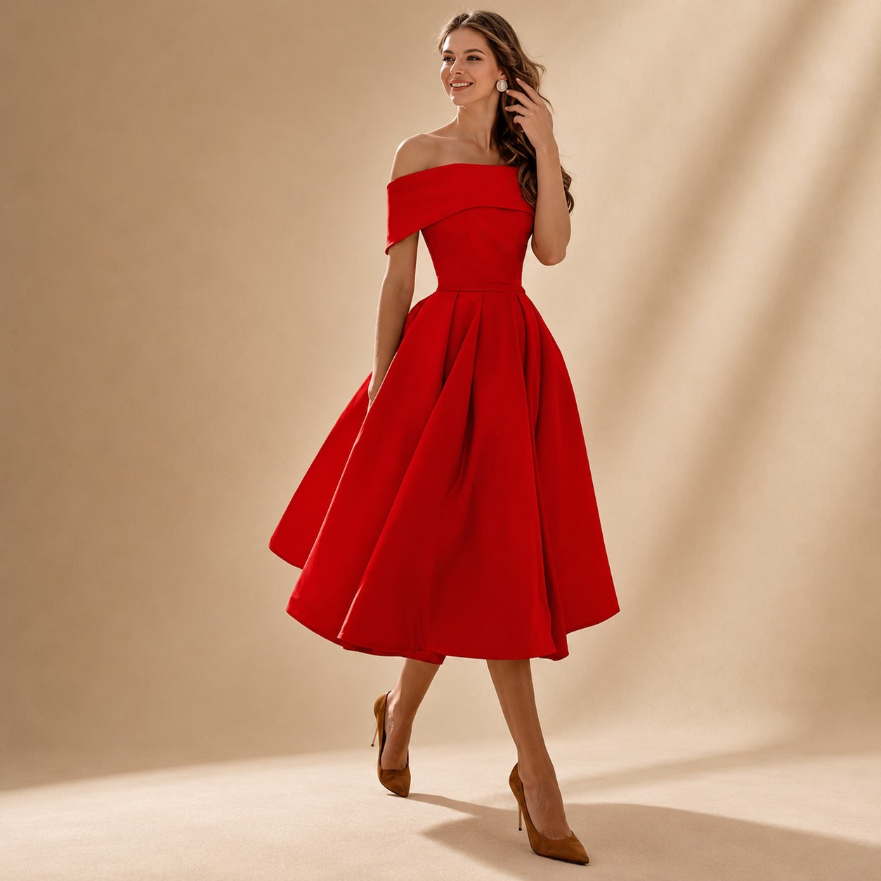 Erika - Schickes Kleid mit offenen Schultern