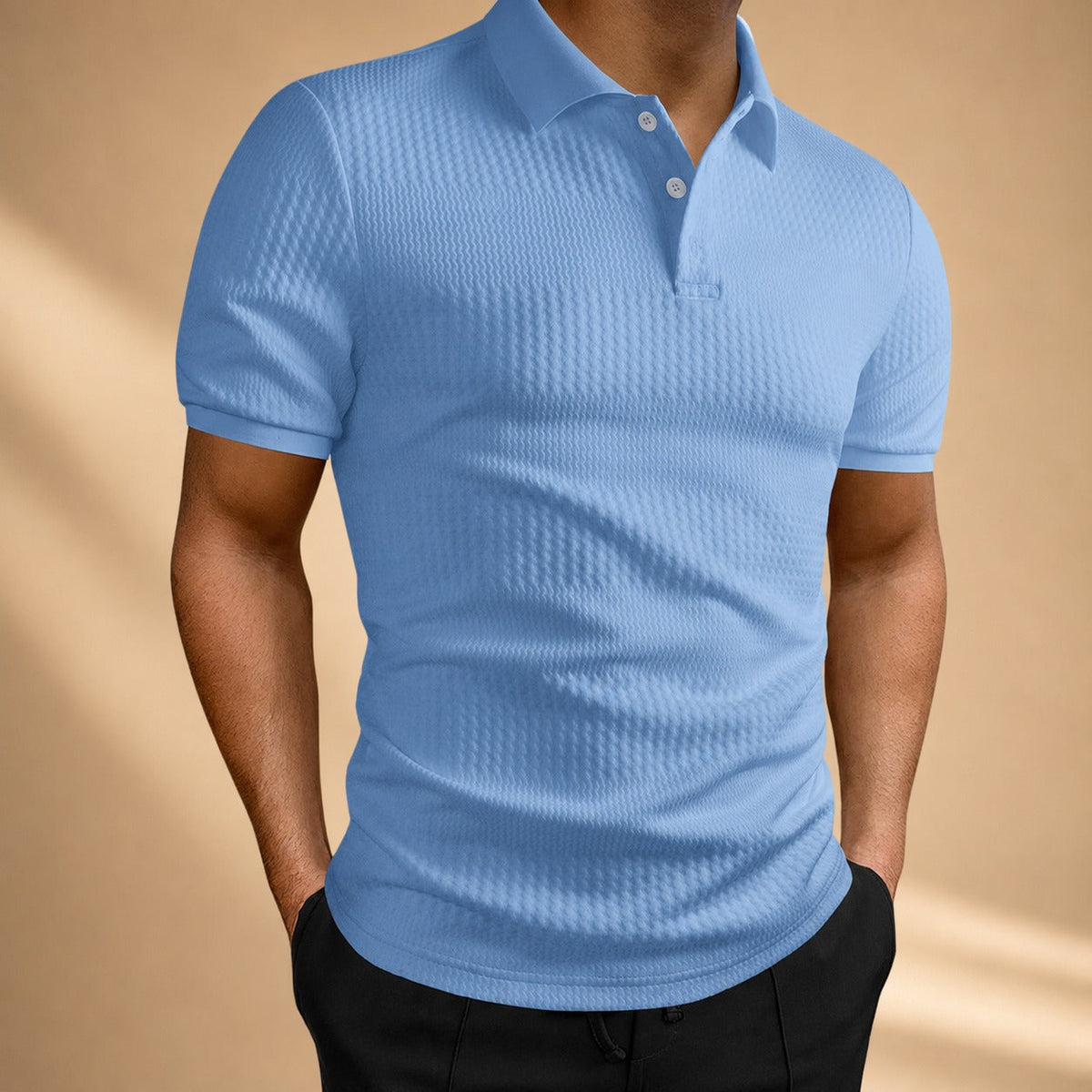 Robyn - Locker geschnittenes Poloshirt mit Muster