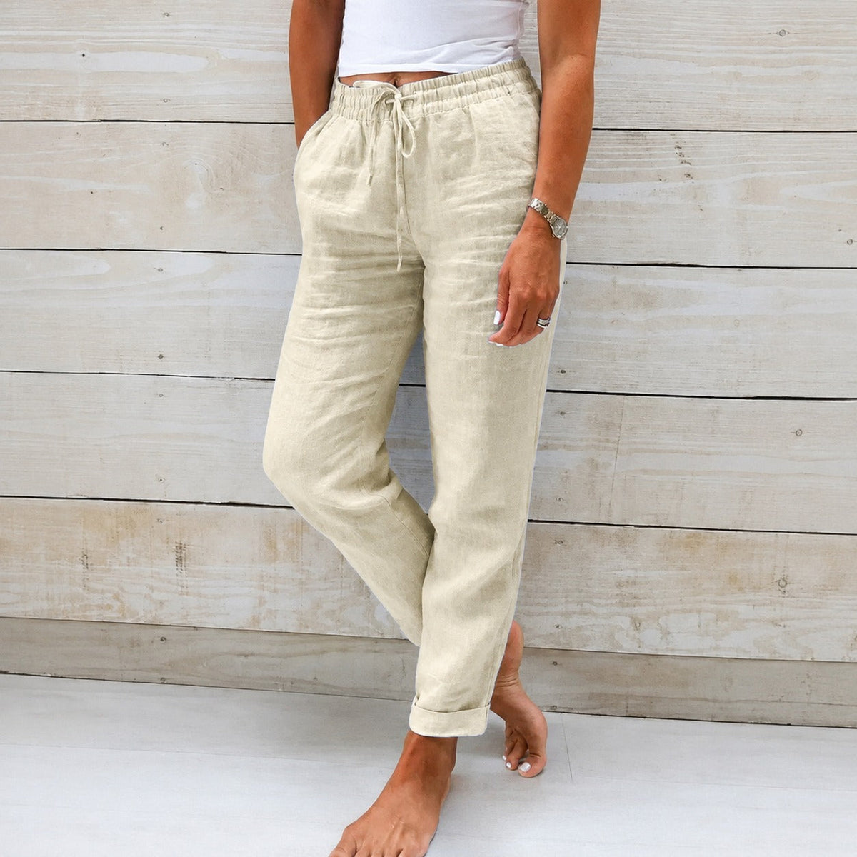 Dyan - Damenhose mit Kordelzug für einen lässigen Look