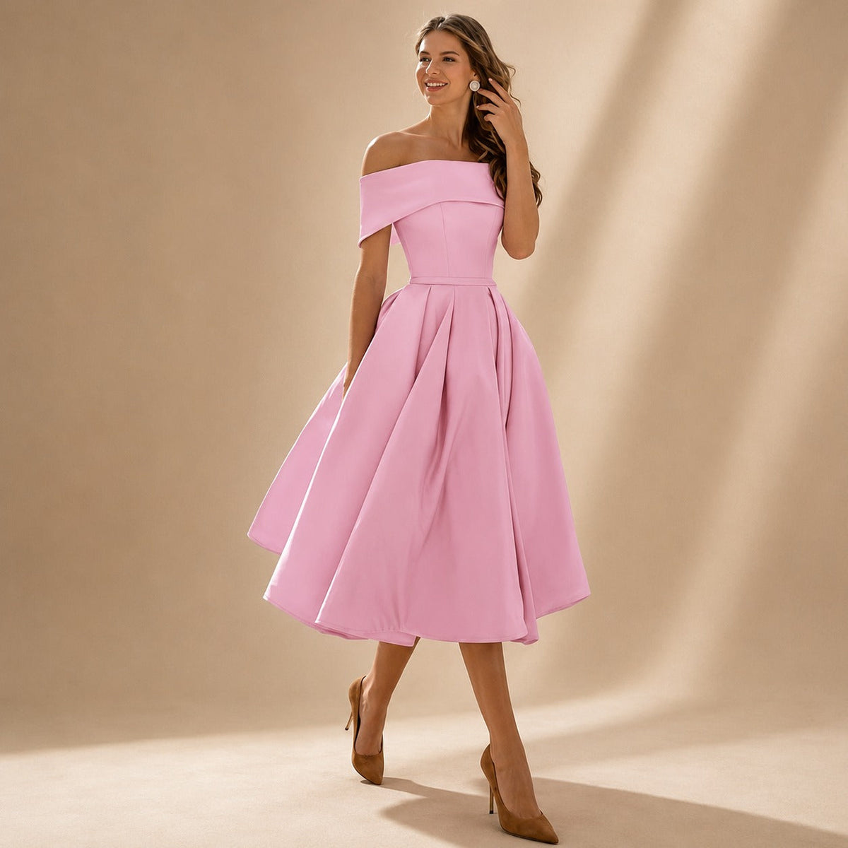 Erika - Schickes Kleid mit offenen Schultern