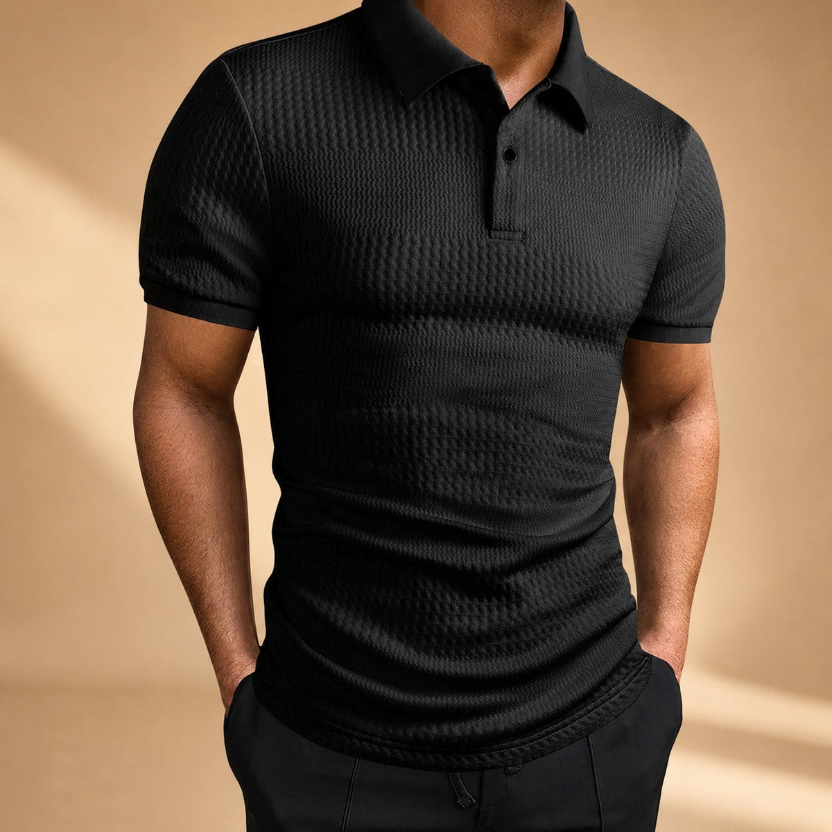 Robyn - Locker geschnittenes Poloshirt mit Muster