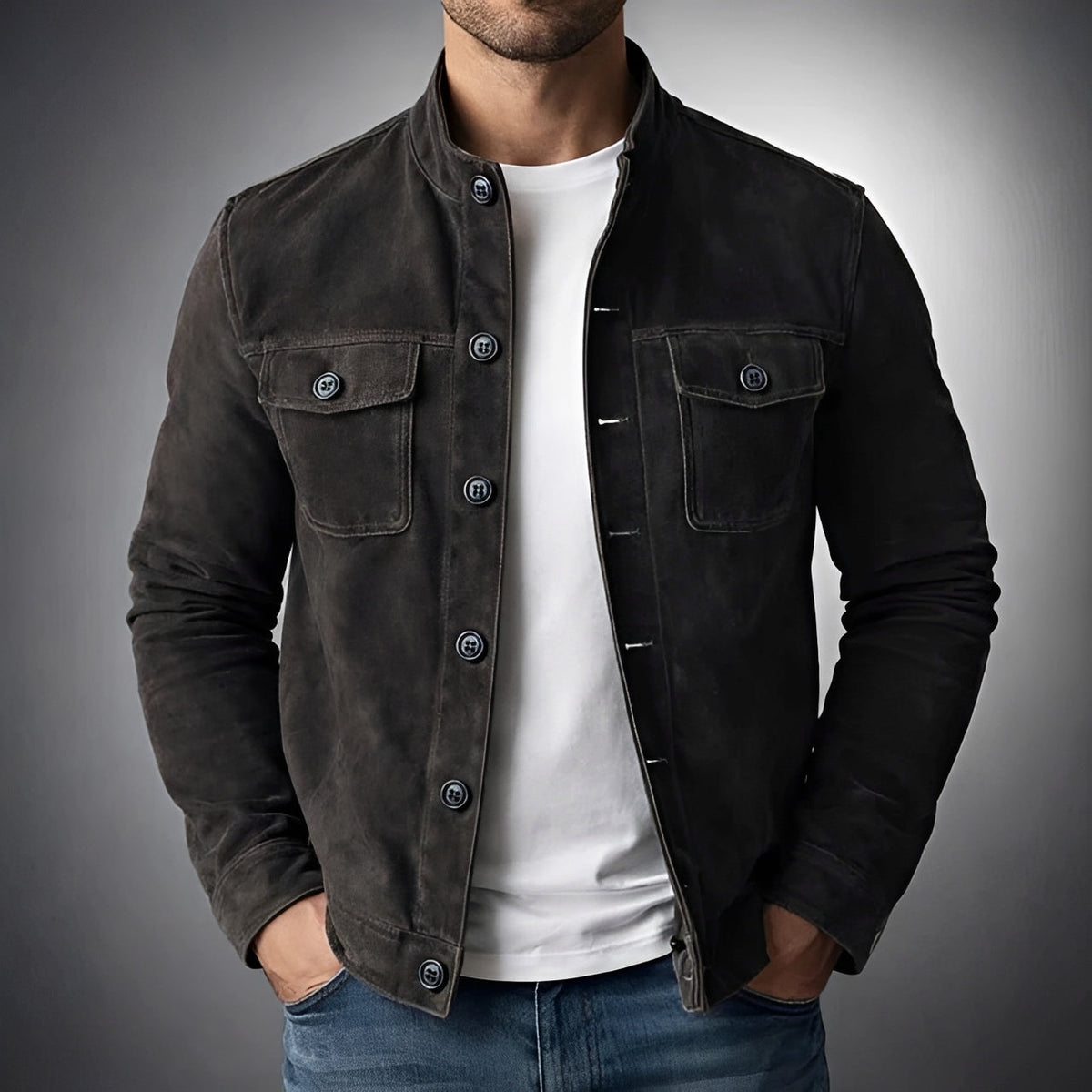 Gideon - Leichte Jacke mit Knopfleiste