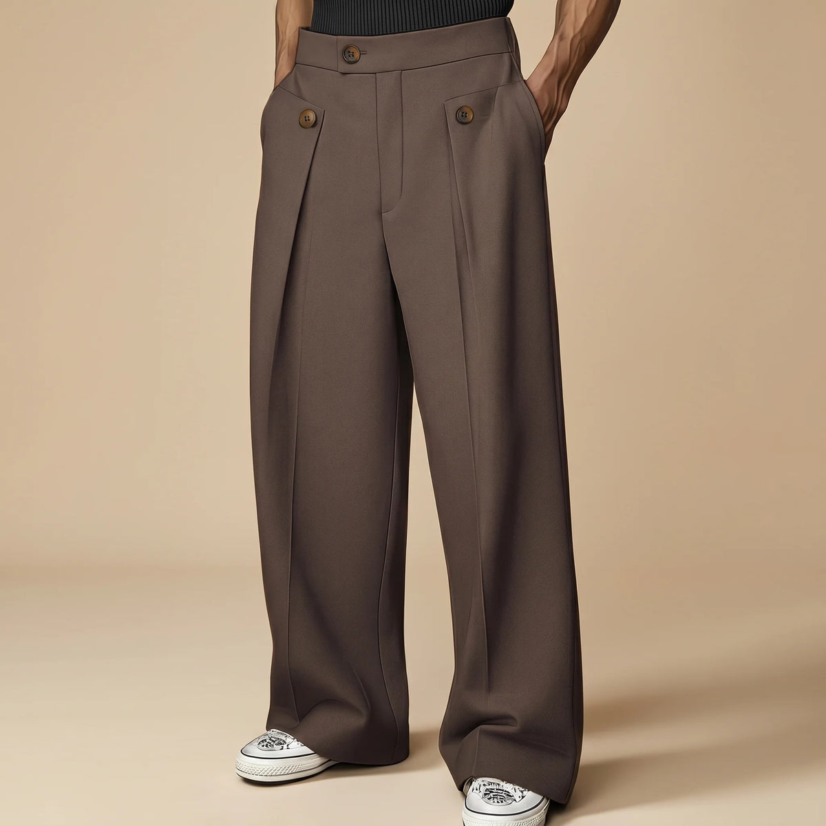 John - Schicke Weite Hose mit Hohem Bund